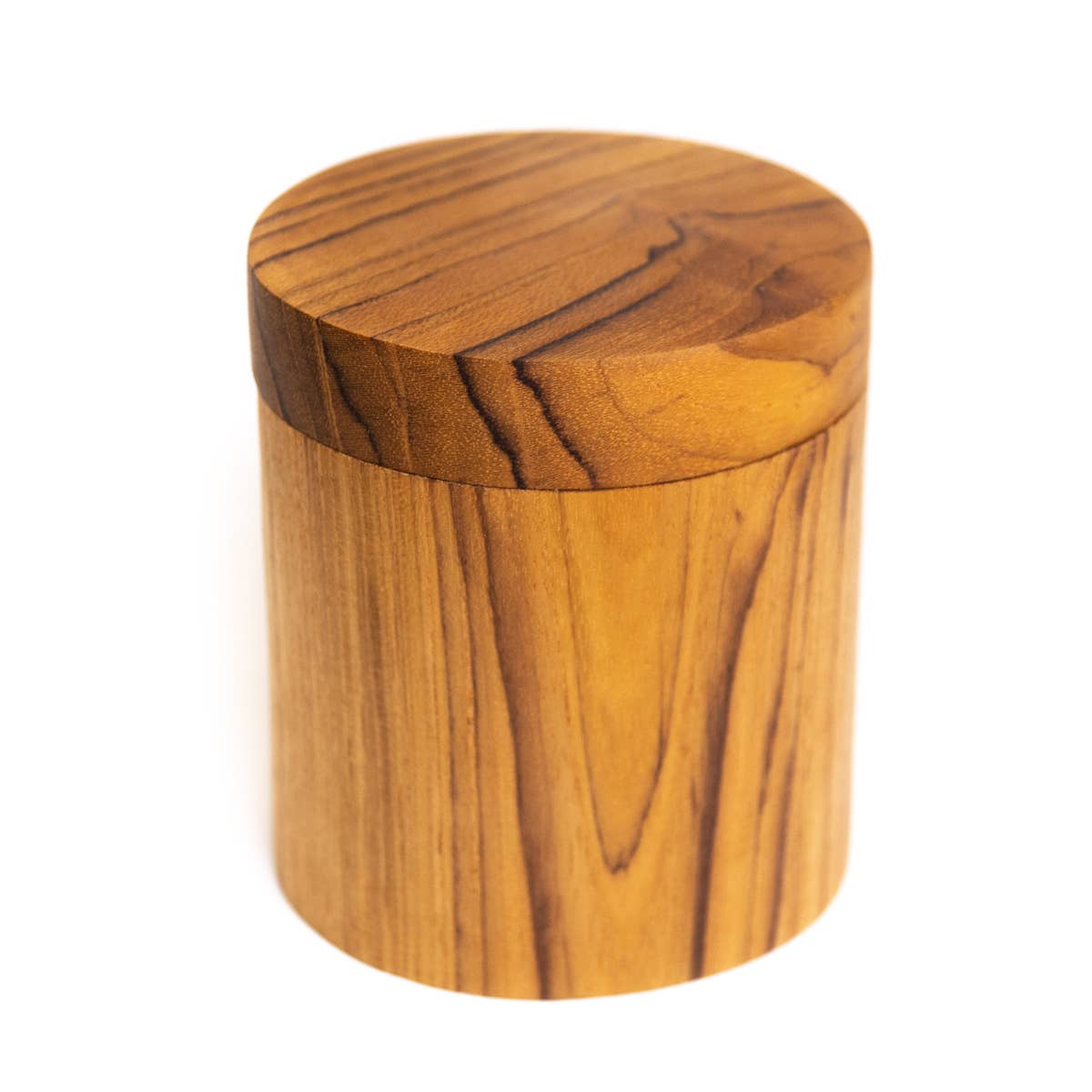 Teak Wood Spice Jar with Wooden Lid - Regular