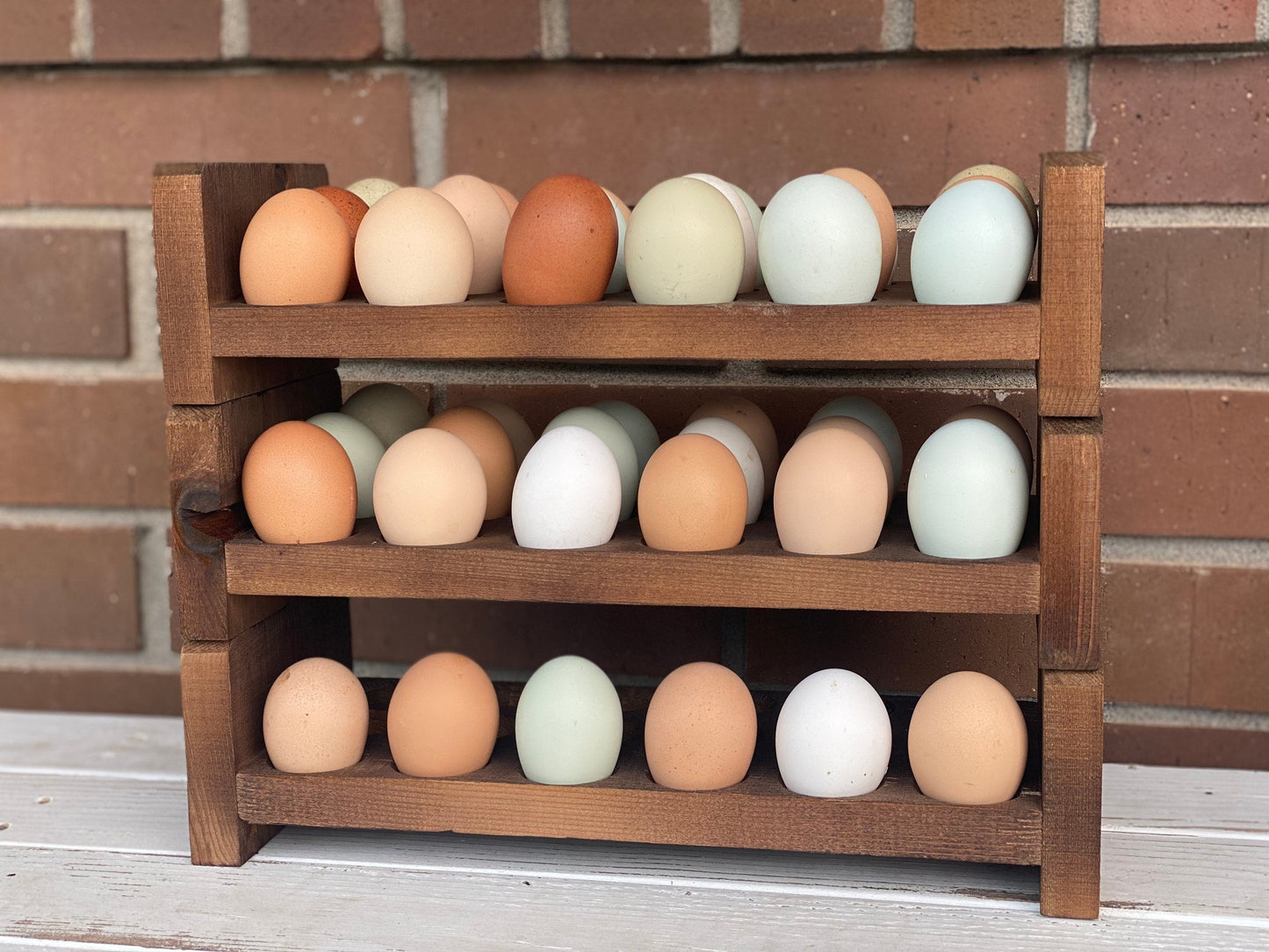 Stackable Egg Holder | 18 Egg Holder | Egg Tray | Farmhouse Egg Holder | Counter Egg Storage | Wooden Egg Holder | Egg Carton