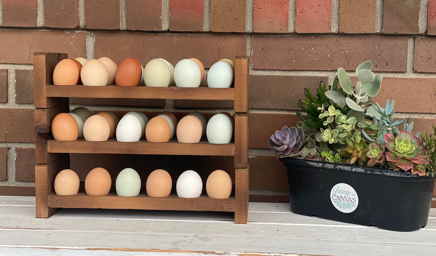 Stackable Egg Holder | 18 Egg Holder | Egg Tray | Farmhouse Egg Holder | Counter Egg Storage | Wooden Egg Holder | Egg Carton