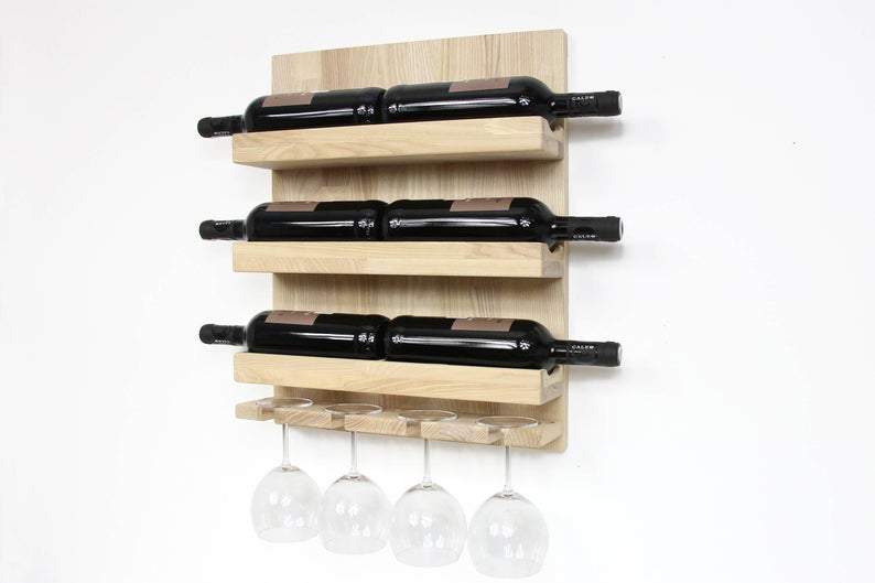 Wooden Wine Rack - Wall Wine Holder