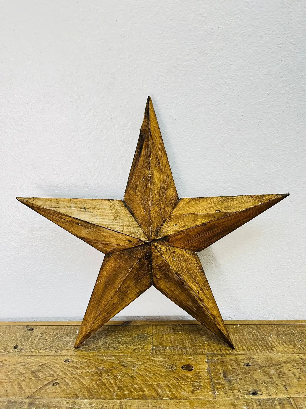 Wood Star, Natural, Handmade
