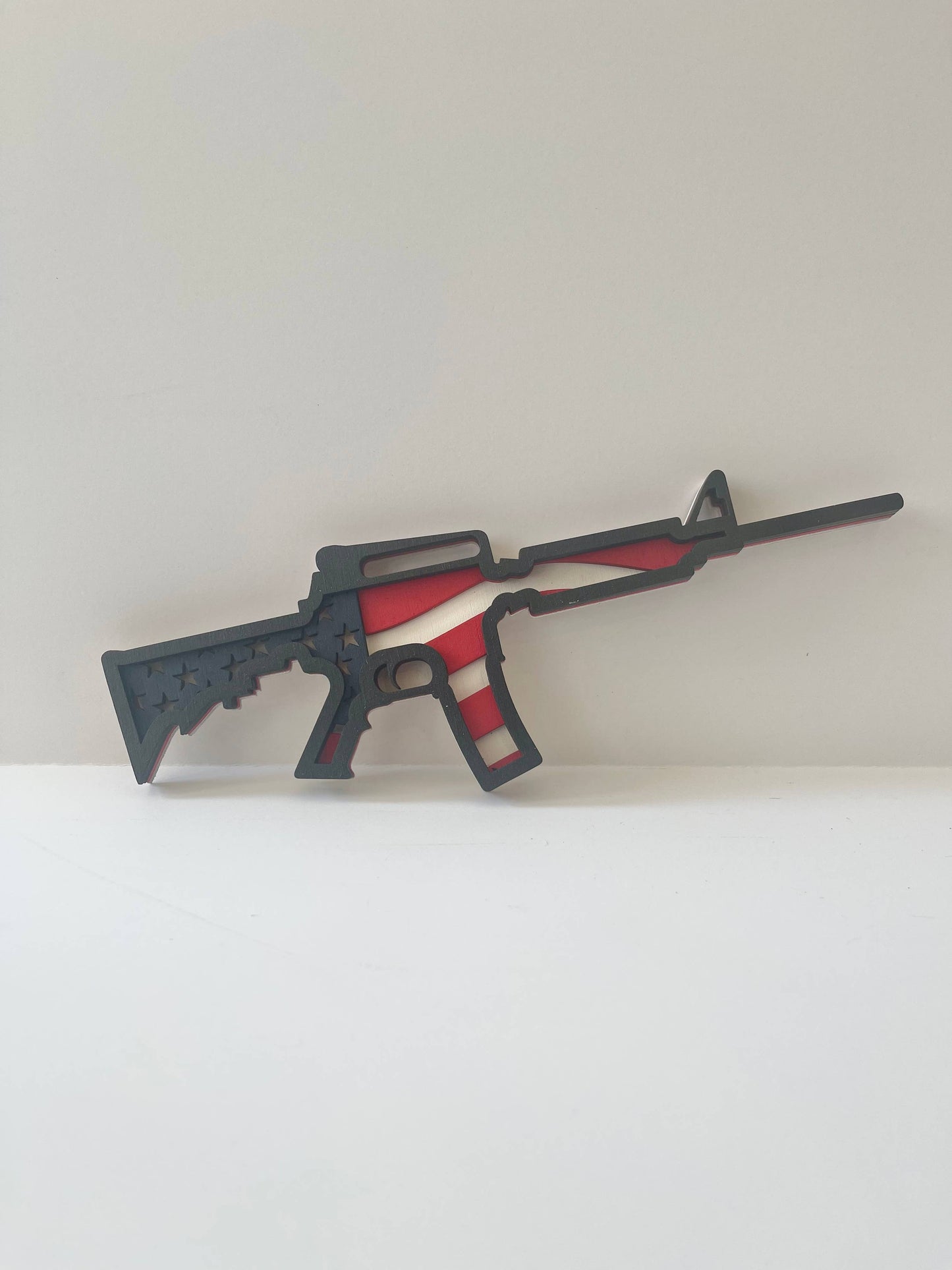 Gun Flag Shelf Sitter